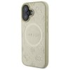 Guess GUHMP16SPSAPSMED iPhone 16 6.1 złoty/gold hardcase Saffiano Peony Classic Logo MagSafe